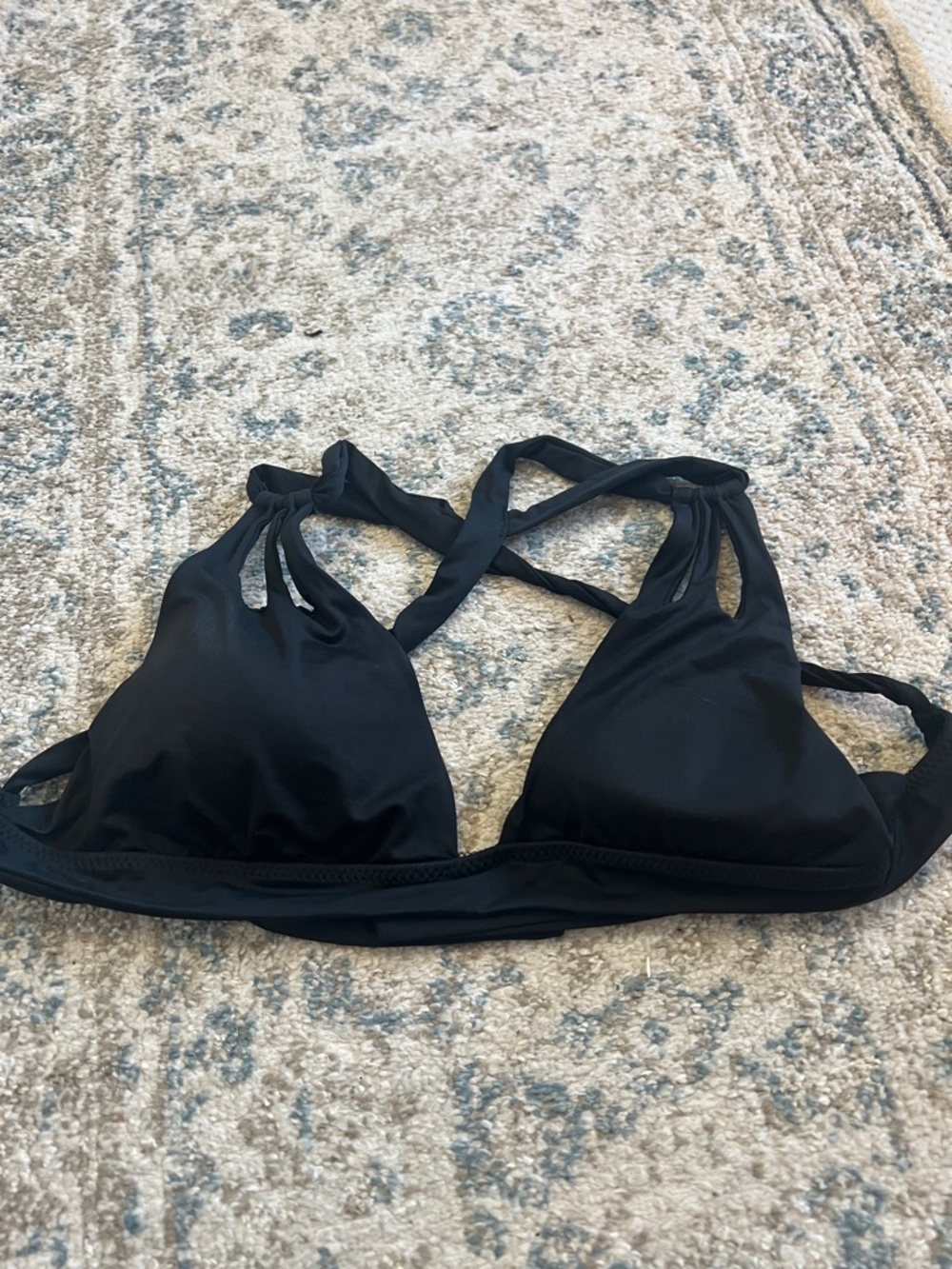 BECCA Black Crisscross Triangle bikini top